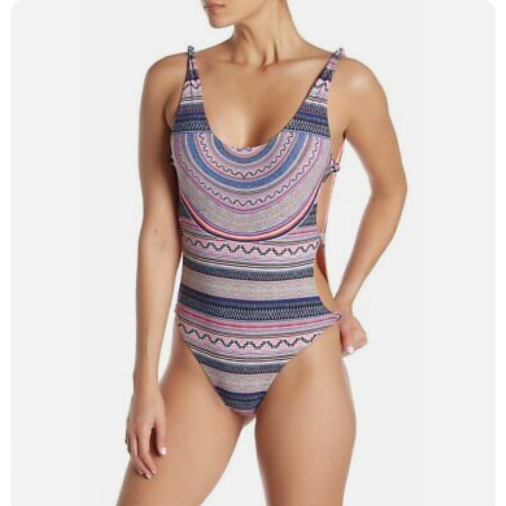 NEW Red Carter Cali Knotted Side 1 Piece Swimsuit Size 10